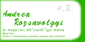 andrea rozsavolgyi business card
